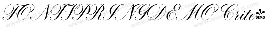 FONTSPRINGDEMO Crite字体转换